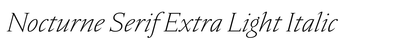 Nocturne Serif Extra Light Italic